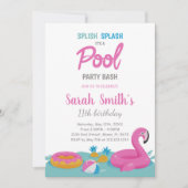 Invitation de la Fête de natation d'été Tropical (Devant)