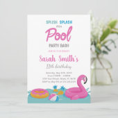 Invitation de la Fête de natation d'été Tropical (Debout devant)