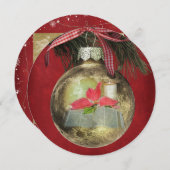 Invitation de la fête de Noël (Devant / Derrière)