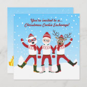Invitation de la fête de Noël Cookie Swap (Devant / Derrière)