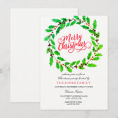 Invitation de la fête de Noël de la famille de cou (Devant / Derrière)