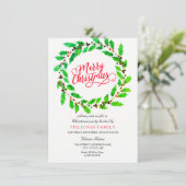 Invitation de la fête de Noël de la famille de cou (Debout devant)