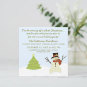 Invitation de la fête de Noël de Snowman et Tree (Debout devant)