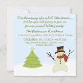 Invitation de la fête de Noël de Snowman et Tree (Devant)