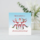 Invitation de la fête de Noël des amis (Debout devant)