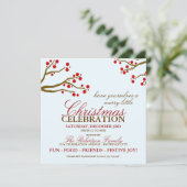 Invitation de la fête de Noël des baies rouges (Debout devant)