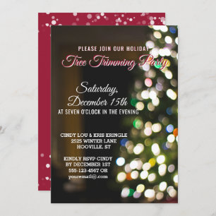 Invitation de la fête de Noël des Fêtes rouges