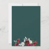Invitation de la fête de Noël d'hiver floral (Dos)