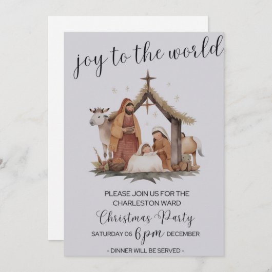 Invitation de la fête de Noël du LDS (Devant / Derrière)