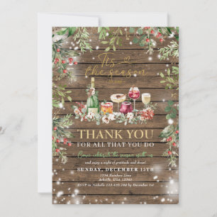 Invitation de la fête de Noël du personnel du bois