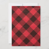 Invitation de la fête de Noël en buffle rouge et n (Dos)