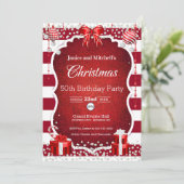 Invitation de la fête de Noël et de diamants (Debout devant)