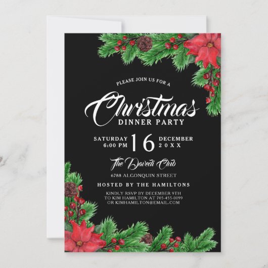 Invitation de la fête de Noël moderne (Devant)