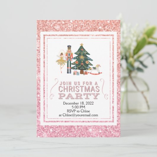 Invitation de la fête de Noël Nutcracker (Debout devant)