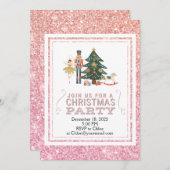 Invitation de la fête de Noël Nutcracker (Devant / Derrière)