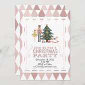 Invitation de la fête de Noël Nutcracker (Devant / Derrière)