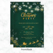 Invitation de la fête de Noël | Snowflakes et Père