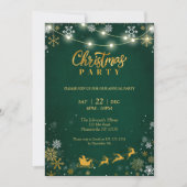 Invitation de la fête de Noël | Snowflakes et Père (Devant)