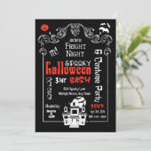 Invitation de la fête de nuit d'Halloween Fright (Debout devant)