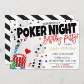 Invitation de la fête de nuit du casino (Devant / Derrière)