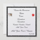 Invitation de la fête de nuit du casino (Dos)