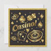 Invitation de la fête de nuit du casino (Devant)