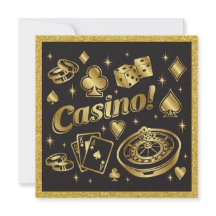 Invitation de la fête de nuit du casino