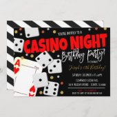 Invitation de la fête de nuit du casino (Devant / Derrière)