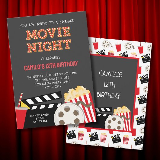 INVITATION DE LA FÊTE DE NUIT DU FILM