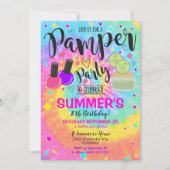Invitation de la fête de Pamper Spa Anniversaire (Devant)