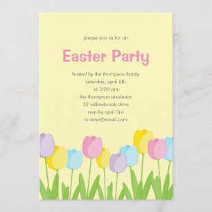 Invitation de la fête de Pâques des Tulipes du pri