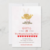 Invitation de la fête de Pâques du printemps (Devant)