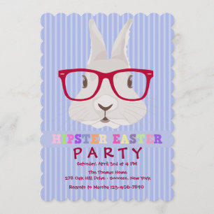 Invitation de la fête de Pâques Hipster