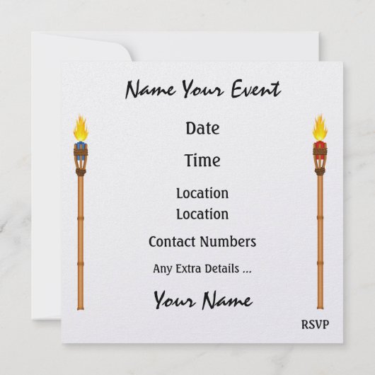 Invitation de la fête de Parrot Beach - SRF (Dos)