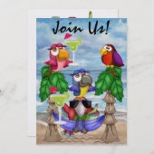 Invitation de la fête de Parrot Beach - SRF (Devant / Derrière)