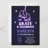 Invitation de la fête de patinage d'hiver pour fil (Devant)