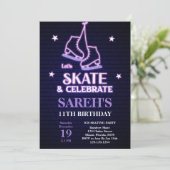 Invitation de la fête de patinage d'hiver pour fil (Debout devant)