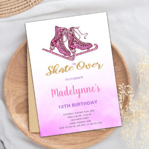 Invitation de la fête de patinage d'hiver pour fil