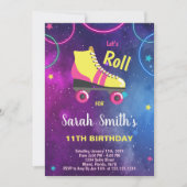 Invitation de la fête de patinage pour filles édit (Devant)