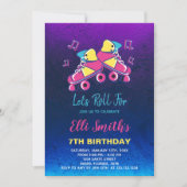 Invitation de la fête de patinage pour filles édit (Devant)