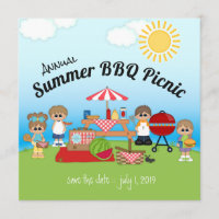 Invitation de la fête de pique-nique d'été annuell