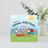 Invitation de la fête de pique-nique d'été annuell (Debout devant)