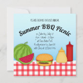 Invitation de la fête de pique-nique d'été annuell (Dos)