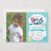 Invitation de la fête de piscine Aqua Splish Splas
