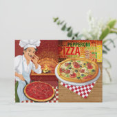 Invitation de la fête de Pizza (Debout devant)