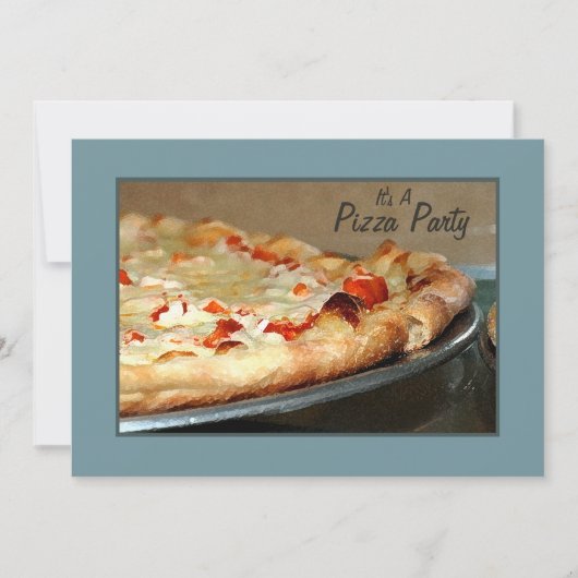 Invitation de la fête de Pizza (Devant)