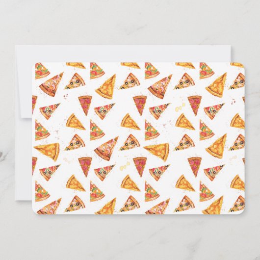 Invitation de la fête de Pizza (Dos)