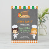 Invitation de la fête de Pizza (Debout devant)