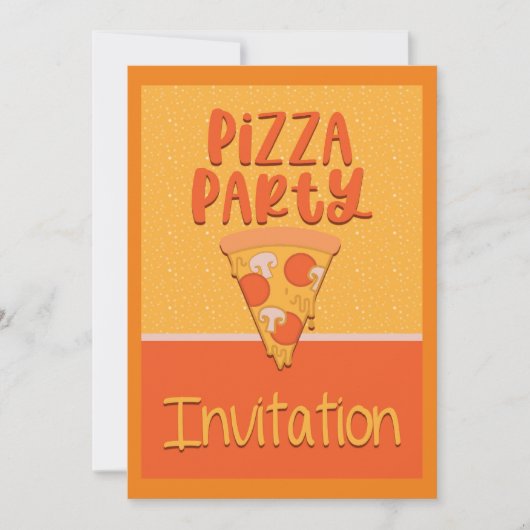 Invitation de la fête de Pizza (Devant)