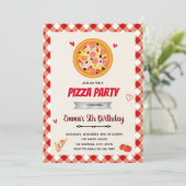 Invitation de la fête de Pizza Valentine (Debout devant)
